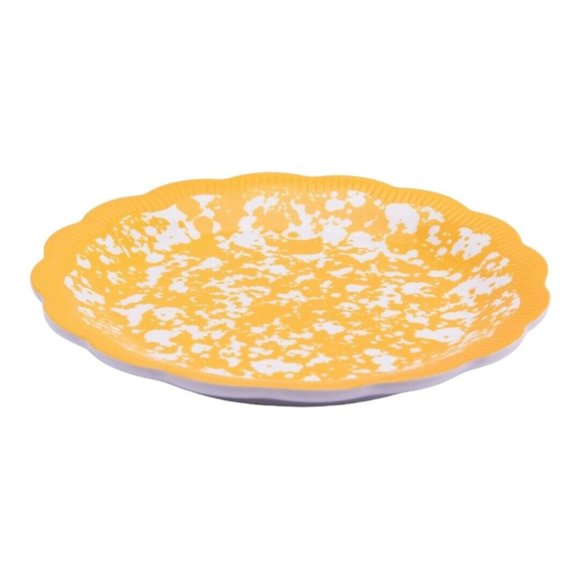 The Pioneer Woman Country Splatter Yellow Appetizer Plate set 4 Yellow Melamine - Picture 3 of 6